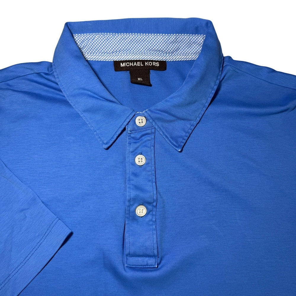 Michael‎ Kors Men's Blue Polo Shirt Short Sleeve Casual Golf Tennis XL